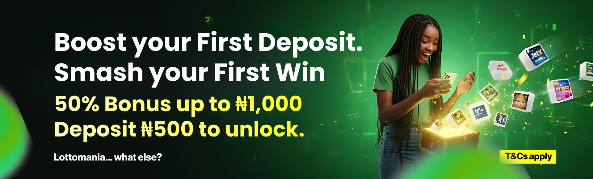 Lottomania 50% Welcome Bonus